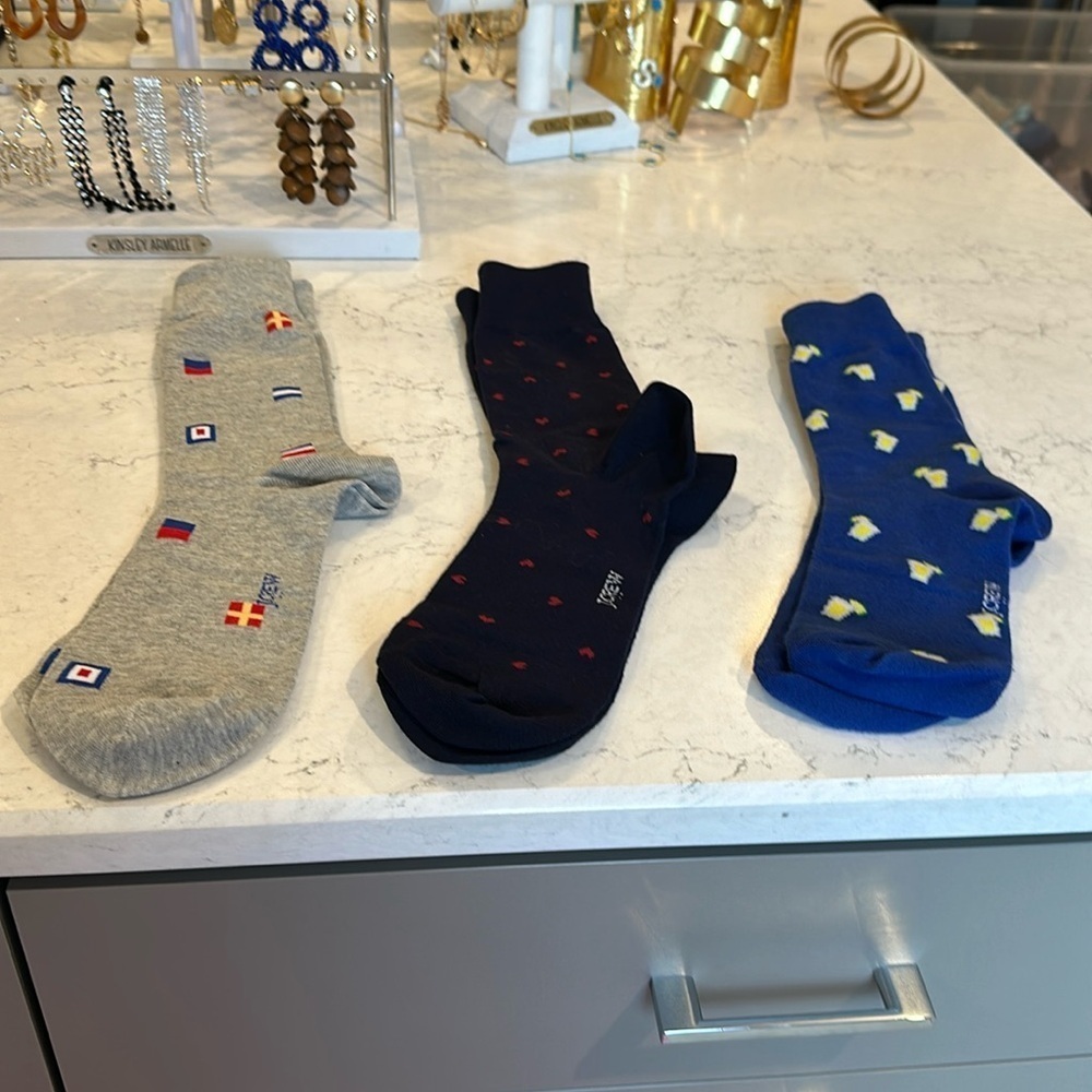 J Crew 3 pack variety socks​